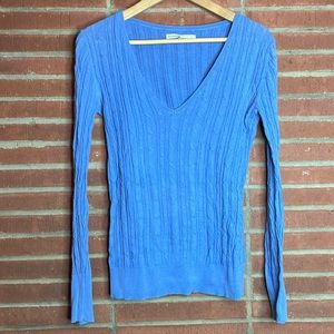 Old Navy blue deep v sweater - size medium